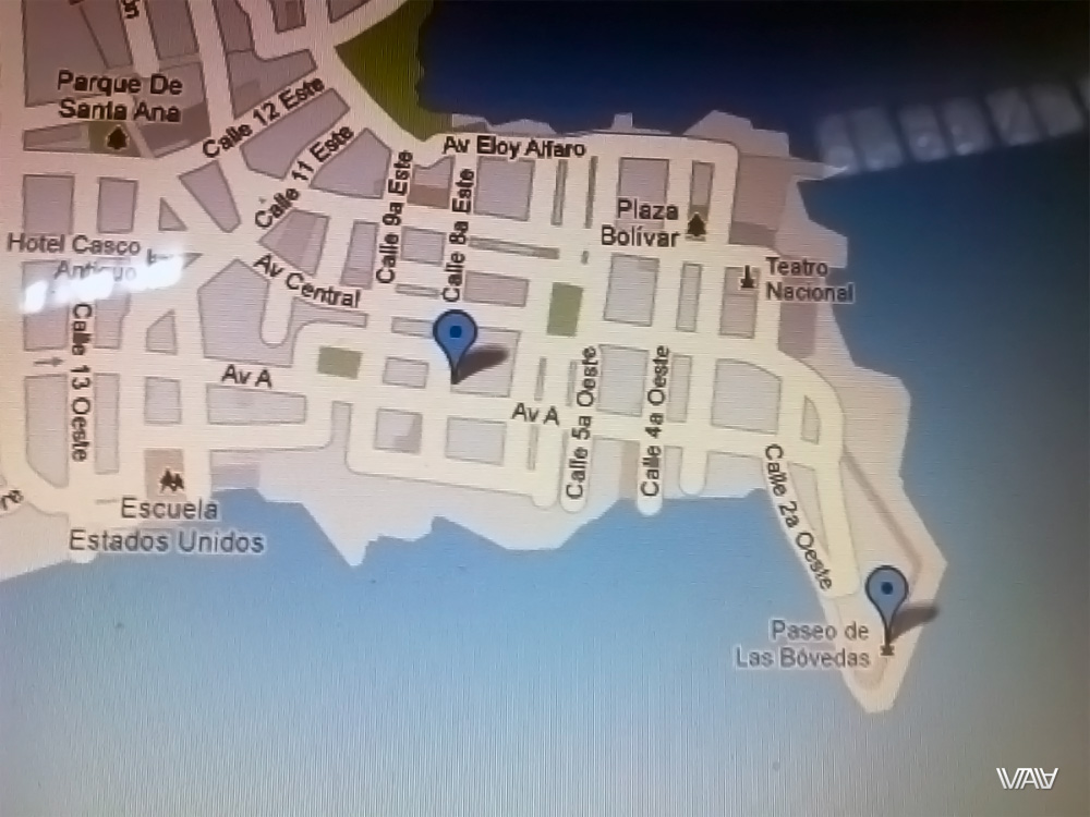My route through the old city of Panama City and some kind of attraction according to Google. Panama City, Panama