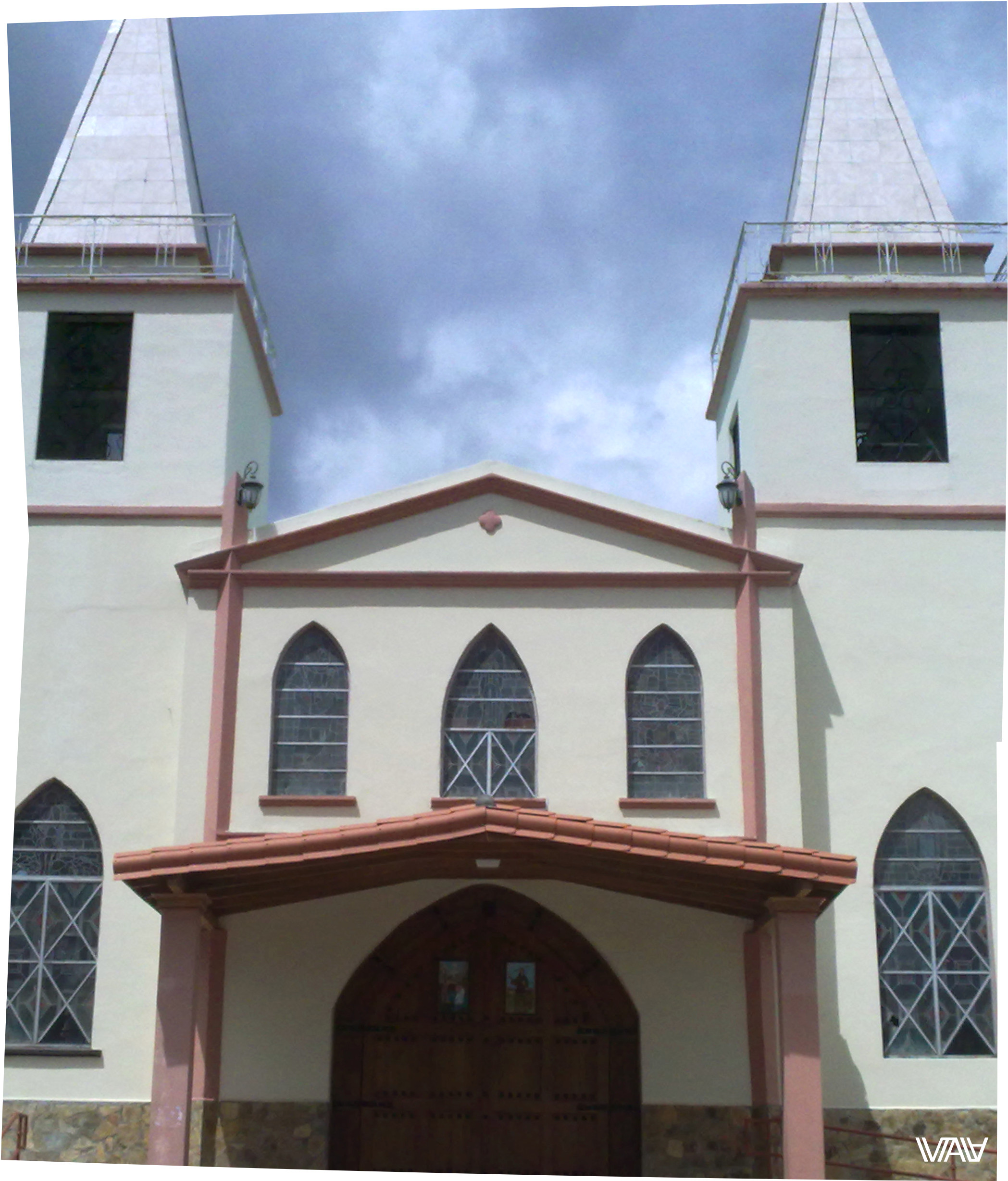 Interesting architecture of the local church. Bajo Boquete, Panama